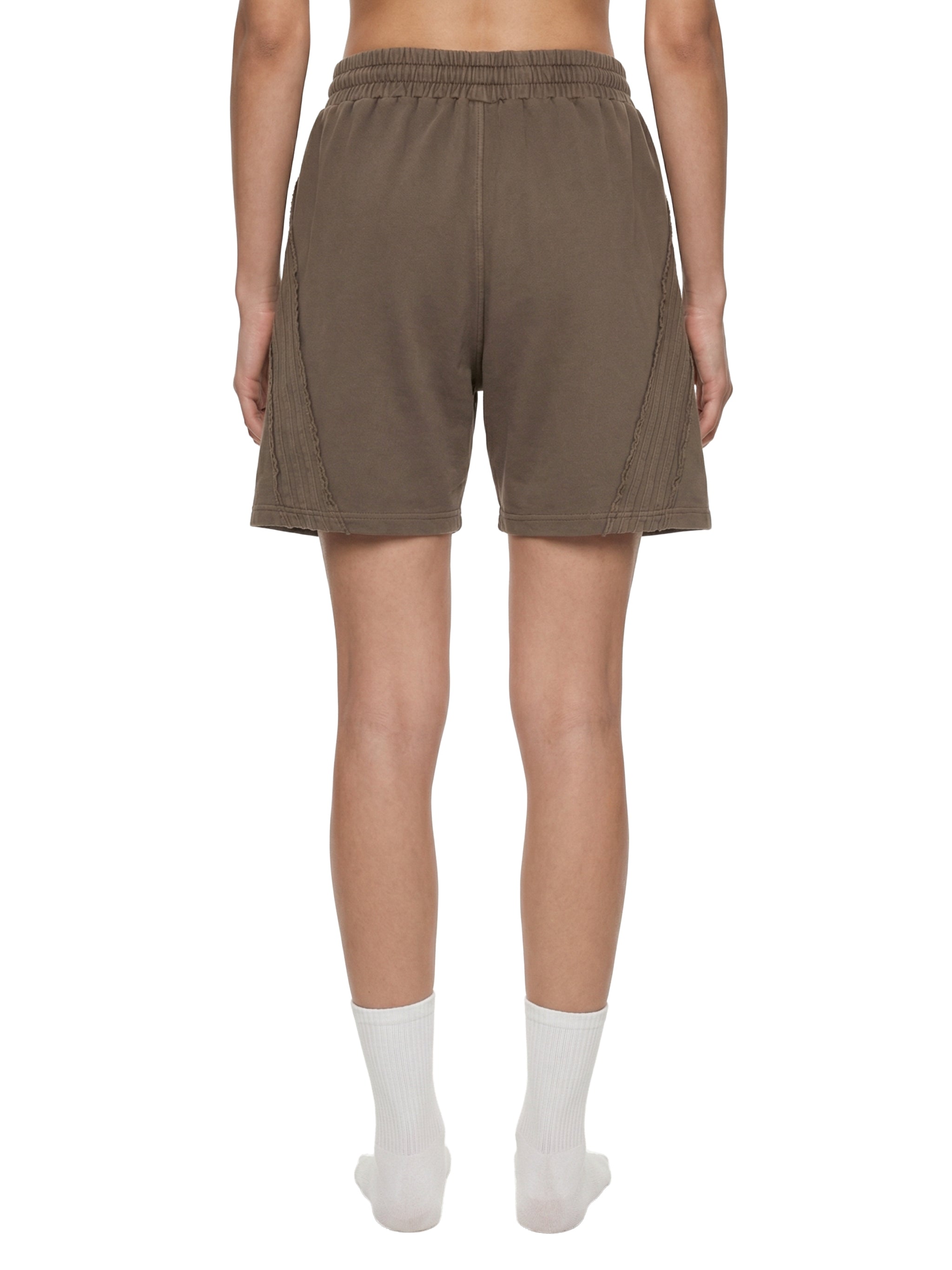 LUXEN Unisex Vintage Wash Raw Edge Shorts