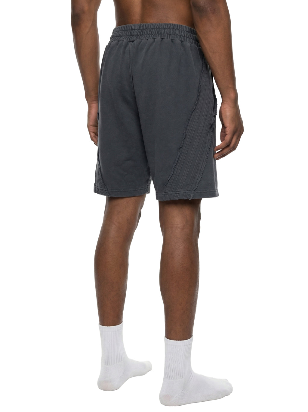 LUXEN Unisex Vintage Wash Raw Edge Shorts