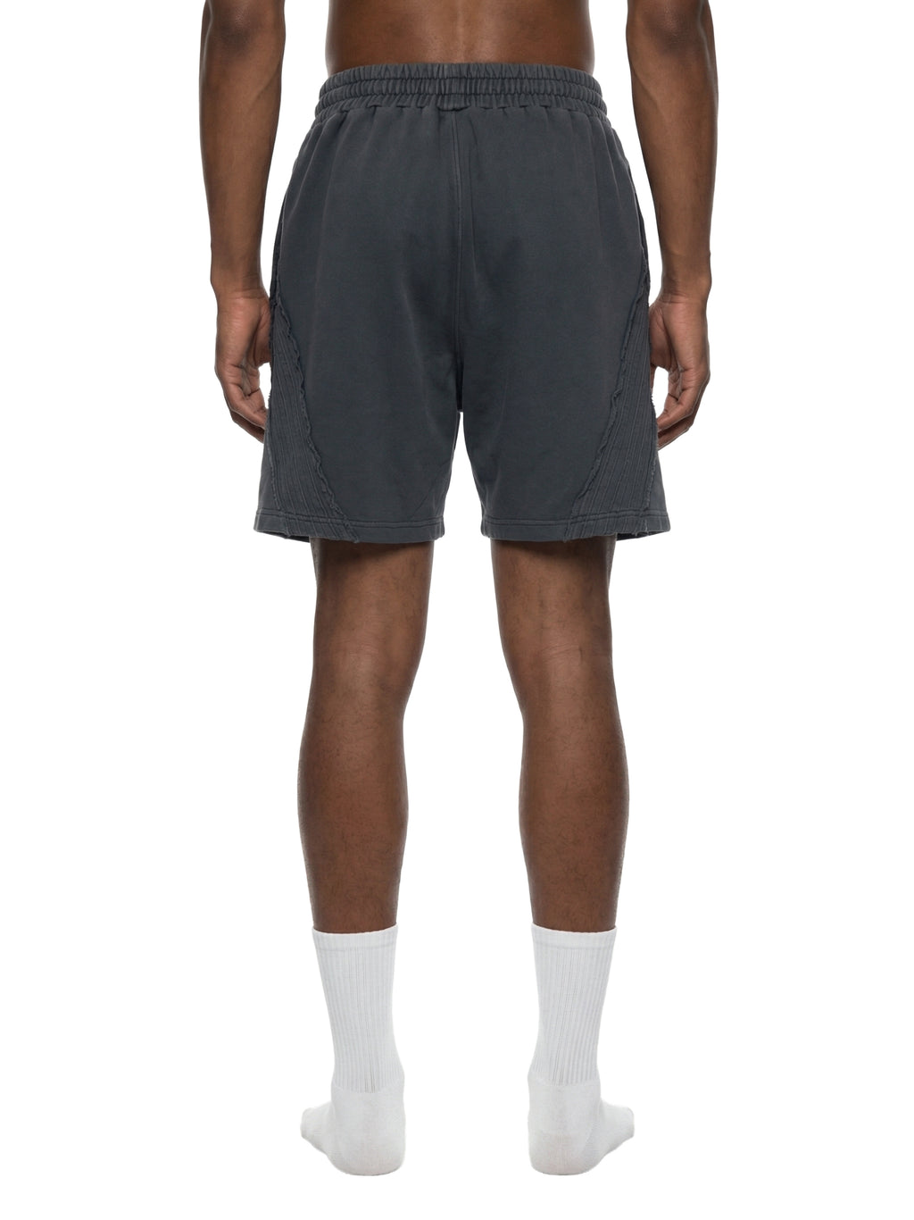 LUXEN Unisex Vintage Wash Raw Edge Shorts
